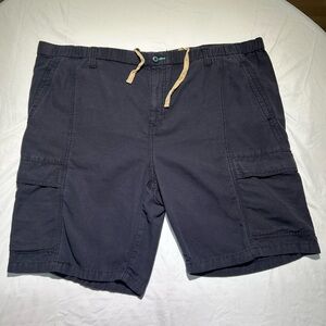 Tommy Bahama Relax Cotton Dark Navy Blue Cargo Shorts w/Drawstring Waist - XXL